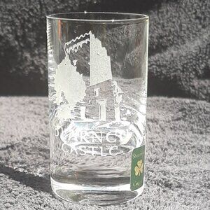Shamrock Crystal Shot Liquor Glass Hand Etched Ireland Irish St Patrick Vintage